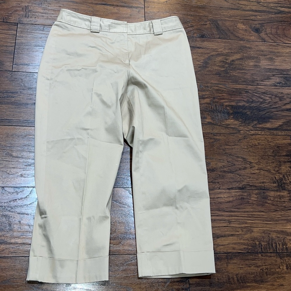 Rafaella size 14 tan khaki straight leg pants EUC!